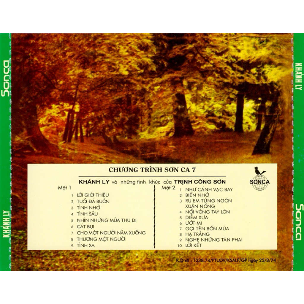 Băng Cassette Sơn Ca 7 - Tiếng Hát Khánh Ly