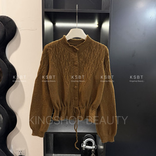 •𝙆𝙞𝙣𝙜𝙨𝙝𝙤𝙥𝙗𝙚𝙖𝙪𝙩𝙮•Áo Len Nâu Kim Tuyến Cúc Bọc Siêu Hot QC