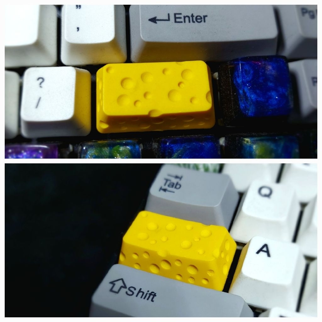 Nút bàn phím cơ, keycap resin Cheese capslock,shift ngắn 1.75U dành cho ...
