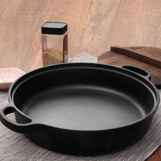 Chảo Gang Thô Đúc 25CM Chống Dính Tự Nhiên – Dùng Bếp Từ, Bếp Gas, Nướng Lò Đều Được