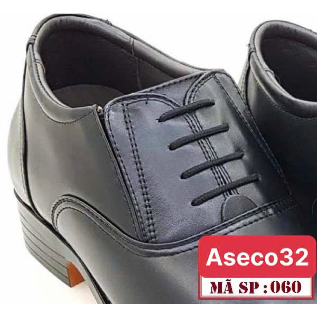 Giày Da Nam Oxford ASECO 060, Da Bò Fullgrain Cao Cấp, Lót Da Cừu Êm Mềm, Đế Nhẹ Bền