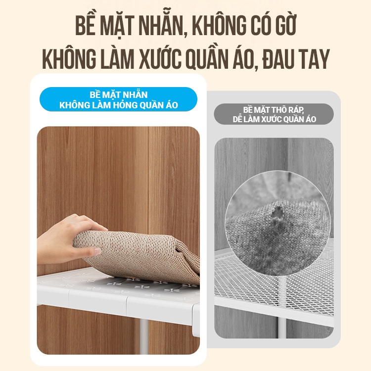 Kaleis Kệ Chia Ngăn Tủ Quần Áo Đa Năng Co Giãn – Kệ Ngăn Tủ Tiện Lợi Giúp Sắp Xếp Gọn Gàng, Tiết Kiệm Không Gian