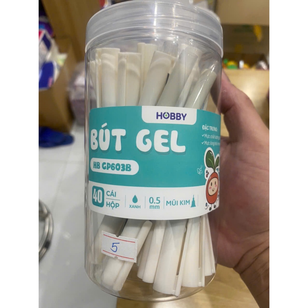 Bút gel nước liền ruột Hobby HB-GP603B xanh /đen/tím