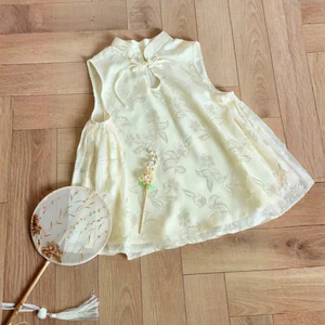 TUBYCATU Áo Yếm Lụa Cổ Tàu Thêu Hoa Ngọc Lan Phong Cách Truyền Thống