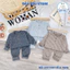 Bộ dài tay len lông xù, len tăm đũa cổ cao giữ ấm cho bé trai bé gái 5-15kg co giãn 4 chiều - Đậu Đậu Store