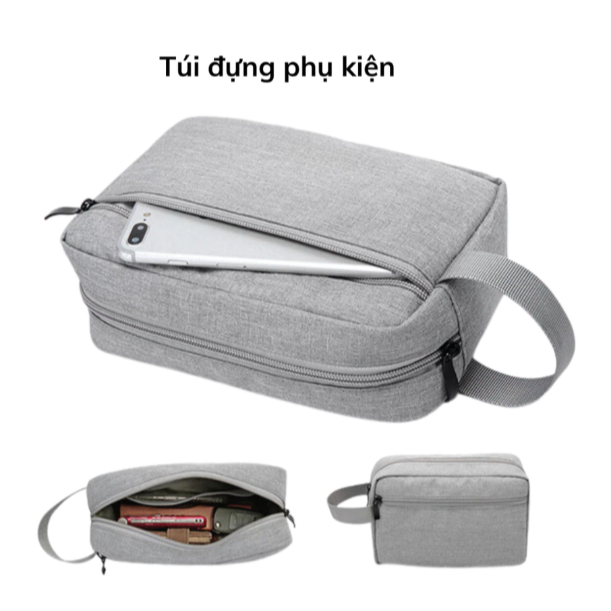 [Peinn] Ví đựng tiện ích đa năng chống sốc 3 mặt. túi đựng nhỏ gọn có dây cầm. Mintas 274