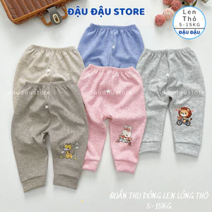 Set 5/10 Quần Len Lông Thỏ Thu Đông Quảng Châu Mềm Mại ấm áp cho bé trai bé gái 5-15kg QULEN01 Đậu Đậu Store
