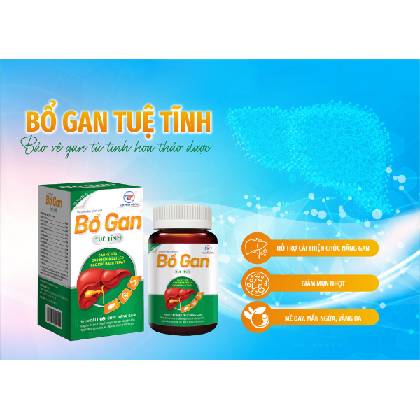 Viên Uống Bổ Gan Tuệ Tĩnh, Hỗ Trợ Cải Thiện Chức Năng Gan, Nóng Gan, Hạ Men Gan, Mẩn Ngứa, Vàng Da