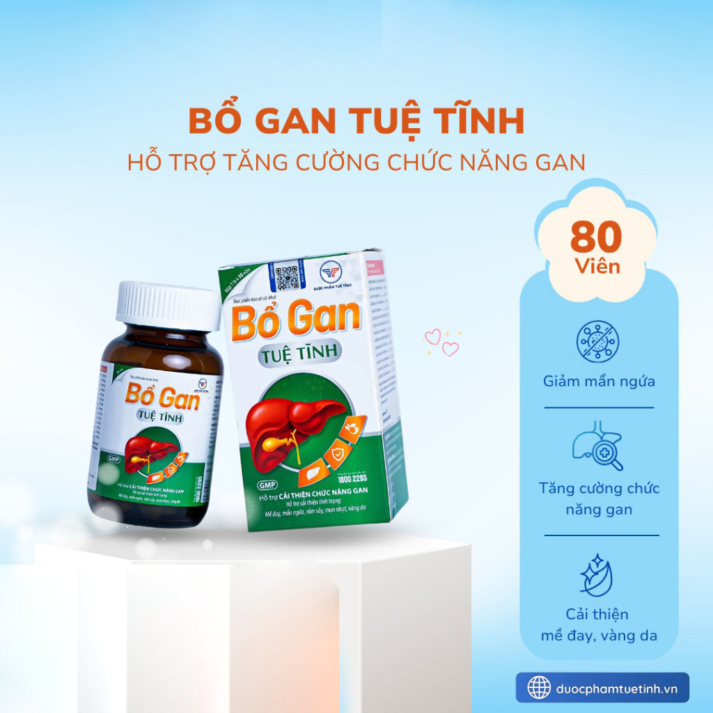 Viên Uống Bổ Gan Tuệ Tĩnh, Hỗ Trợ Cải Thiện Chức Năng Gan, Nóng Gan, Hạ Men Gan, Mẩn Ngứa, Vàng Da