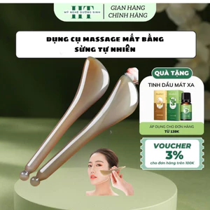Cây lăn massage mắt, mặt và day ấn huyệt bằng sừng, giảm bỏng mắt, nâng cơ chống lão hoá da -MỸ NGHỆ DƯỠNG SINH HT