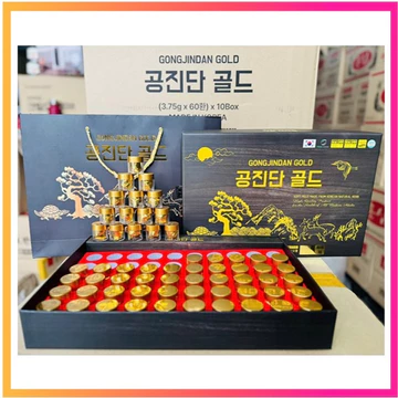 [ Chuẩn 100% ] An Cung Ngưu Hoàng Hoàn Trầm Hương Gong Jin Dan Gold Hàn Quốc, Hộp Giấy 60 Viên