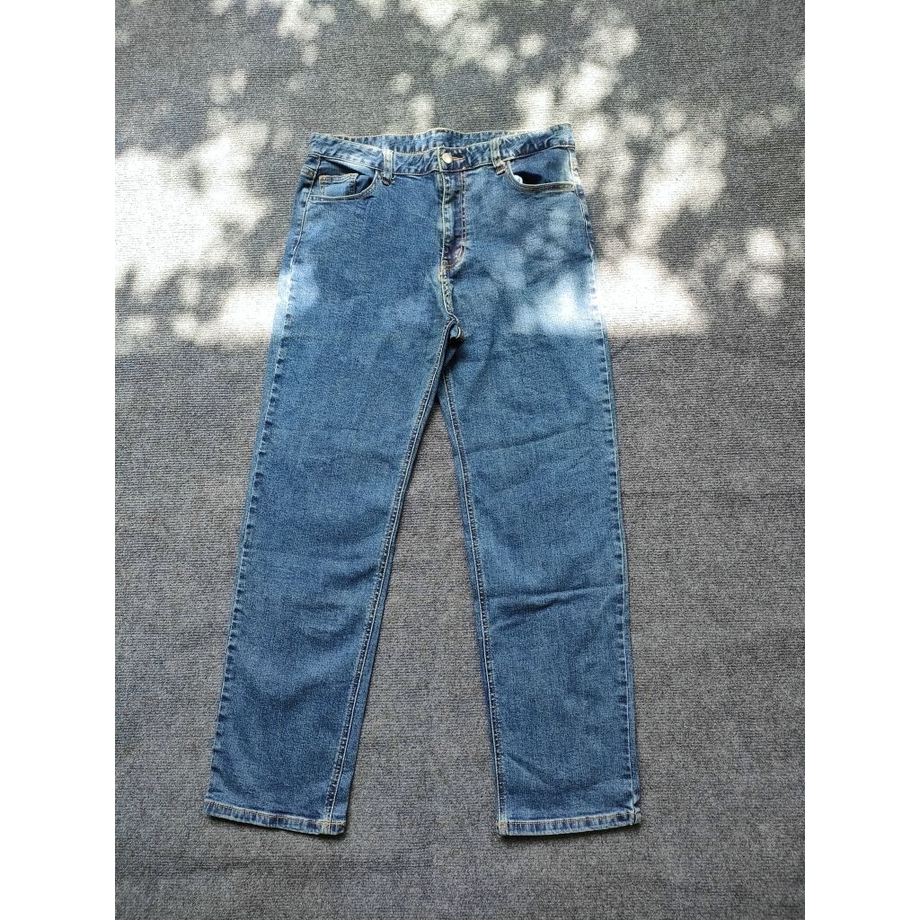 (BomoHouse) Quần jean nữ cotton ống đứng xuất Hàn bigsize - dư xịn