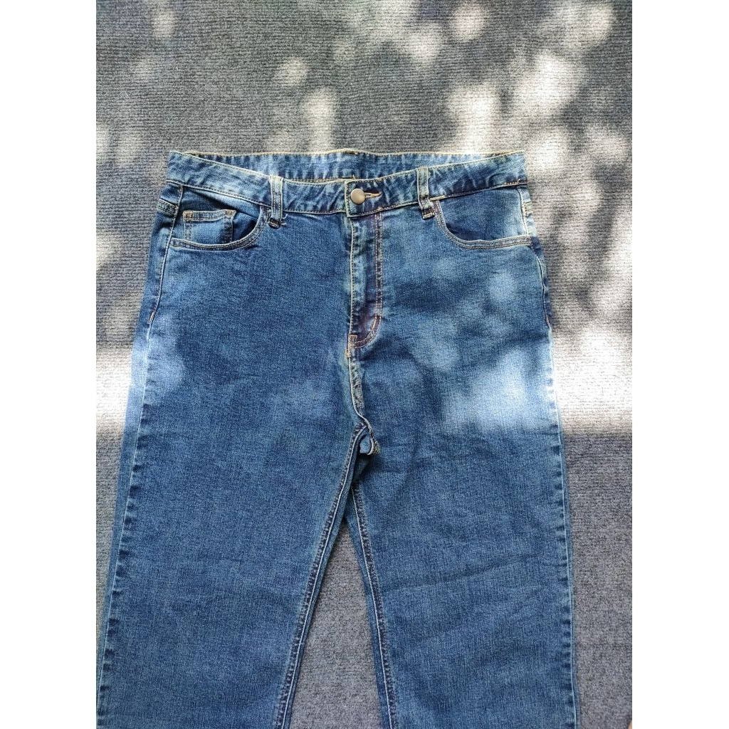 (BomoHouse) Quần jean nữ cotton ống đứng xuất Hàn bigsize - dư xịn