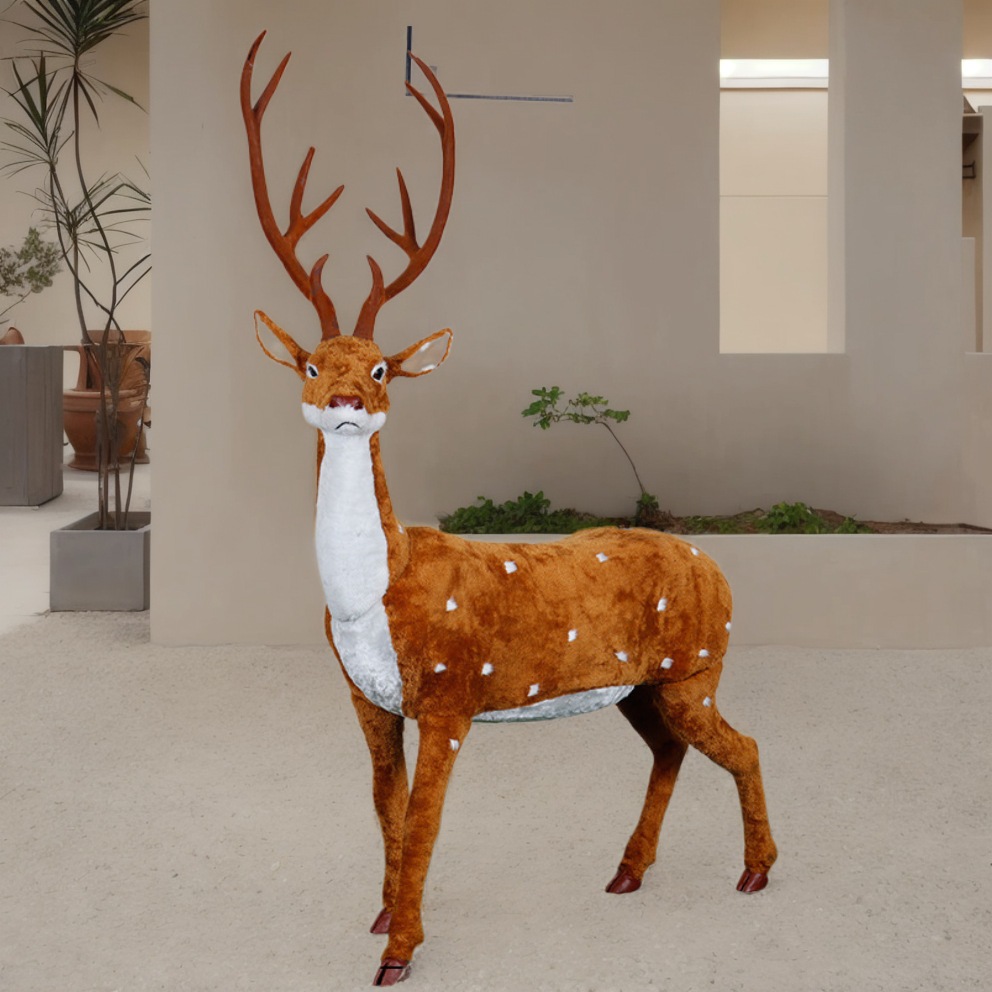 Hươu nhung Tuần lộc cỡ lớn trang trí Giáng sinh để cạnh cây thông Noel