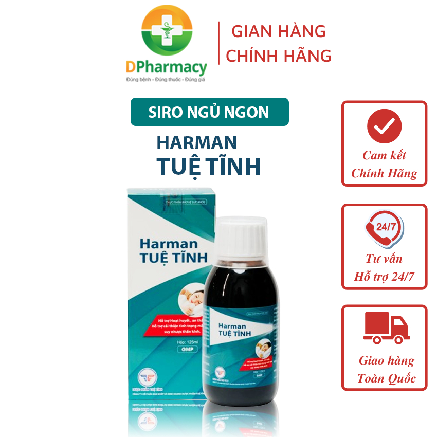 Siro Ngủ Ngon Harman TUỆ TĨNH, Hỗ Trợ Cải Thiện Tình Trạng Mất Ngủ, Ngủ Không Sâu Giấc Hay Giật Mình