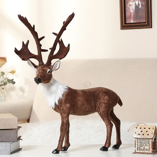 Con tuần lộc màu nâu đen - Nai nhung màu đen trang trí Giáng Sinh, decor không gian