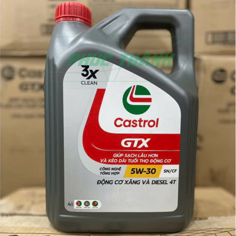 [HÀNG CHÍNH HÃNG] Dầu Nhớt Ô Tô Công Nghệ Tổng Hợp Castrol GTX 5W30 | 15W40 | 20W50 - Mẫu Mới