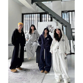 SET NỈ ÁO KHOÁC MŨ MIX QUẦN ỐNG XUÔNG CHỮ HOT