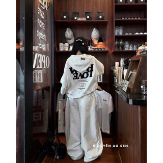 SET NỈ ÁO KHOÁC MŨ MIX QUẦN ỐNG XUÔNG CHỮ HOT
