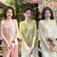 Set Pháp Phục Tơ 2 Lớp Thêu Hạc Cổ Trụ Nút Tết, Set Lam Thêu Hạc Đi Chùa | Đồ Lam An Nhiên