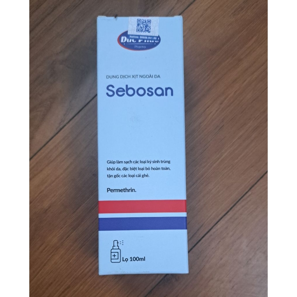 (permethrim 5%) Sebosan xịt ghẻ và các loại ký sinh trùng 100ml ...