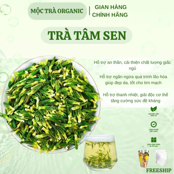 Trà Tâm Sen Tim Sen Mộc Trà Organic, Hỗ Trợ An Thần, Ngủ Ngon Sâu Giấc, Tốt Cho Giấc Ngủ, Thanh Nhiệt, Đã Sao Thơm