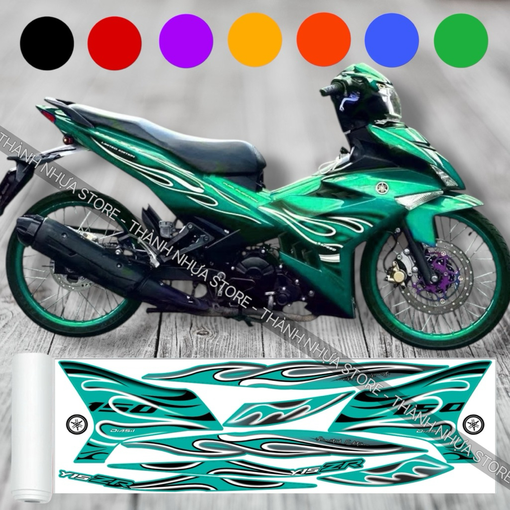 [ĐỦ MÀU] Tem Lửa V1 Ex150 - Tem rời dán Exciter 150 3 lớp phối màu