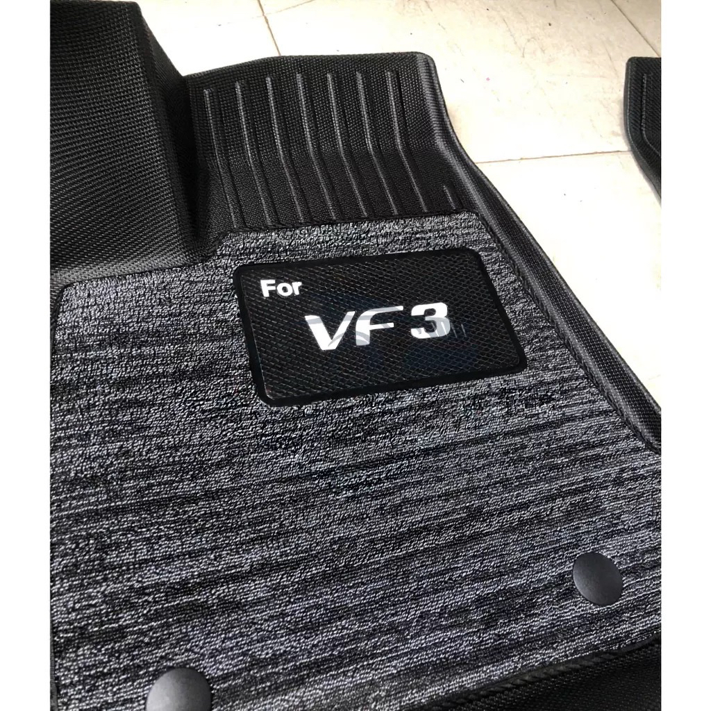 Thảm sàn nhựa TPE xe Vinfast VF3 có rối tràn viền ít Hàng cao cấp không mùi dễ dàng vệ sinh