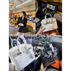 Túi H Bi.kn vân rắn da bóng size 20-25-30cm Tag Vàng- Tag Bạc cầm tay đeo chéo sang chanhe