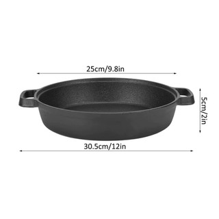 Chảo Gang Thô Đúc 25CM Chống Dính Tự Nhiên – Dùng Bếp Từ, Bếp Gas, Nướng Lò Đều Được