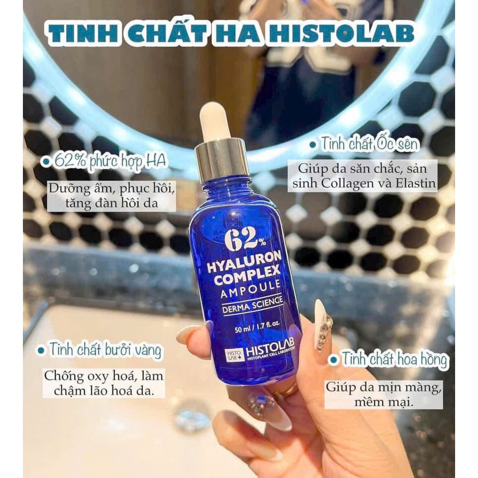 [HÀNG CÔNG TY]Tinh chất Cấp ẩm sâu HISTOLAB 62 hyaluron complex ampoule 50ML