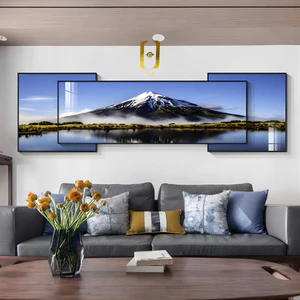 Tranh Trời Mây Sông Núi Tráng Gương Cao Cấp Decor Phòng Khách - OHA DECOR