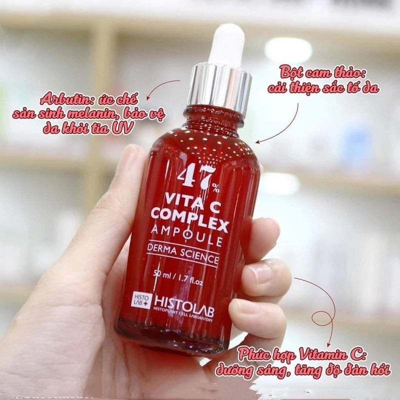[HÀNG CÔNG TY] Tinh chất dưỡng sáng và làm đều màu da HISTOLAB 47 Vita C complex ampoule 50ML