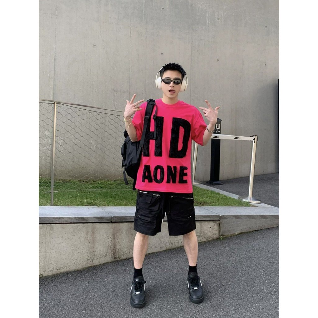 Áo thun Stee Cổ tròn Chữ lông HD AONE Localbrand ICVCVNI Unisex Cotton