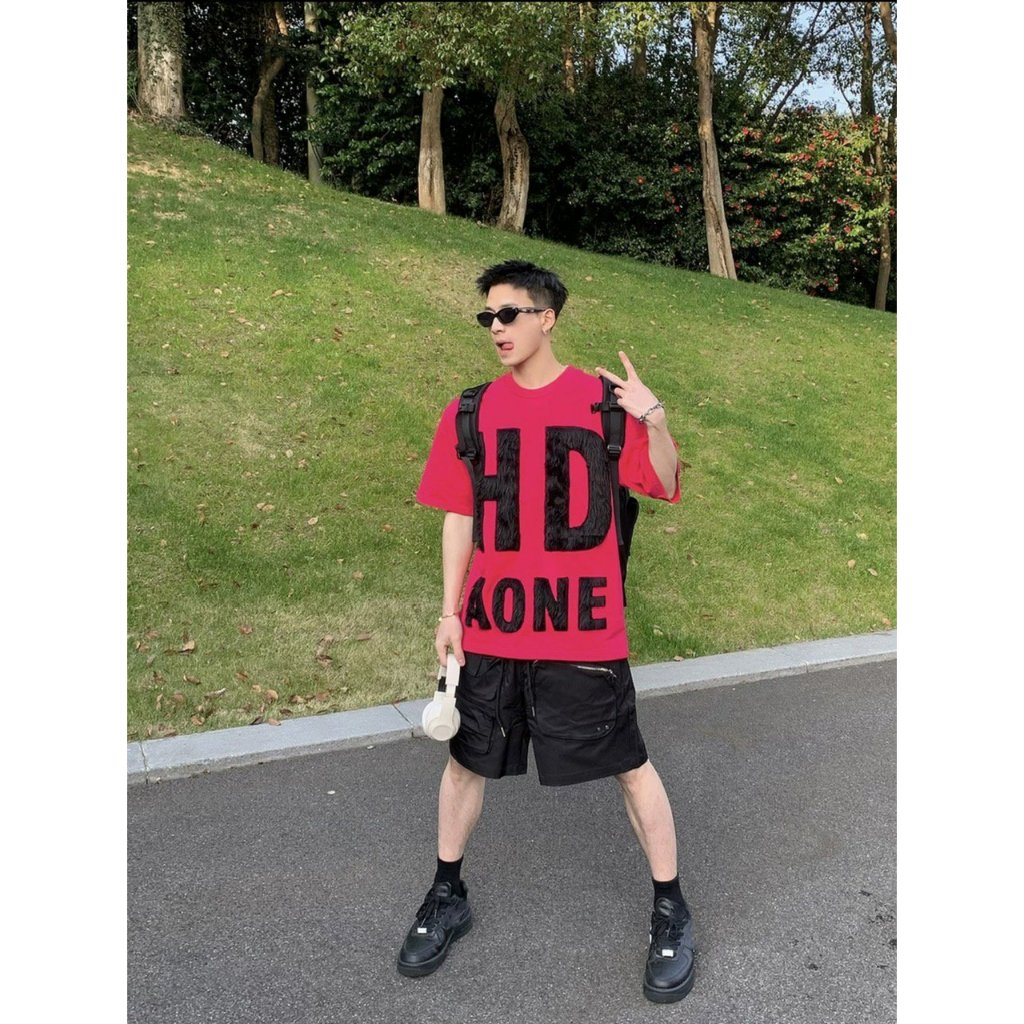 Áo thun Stee Cổ tròn Chữ lông HD AONE Localbrand ICVCVNI Unisex Cotton
