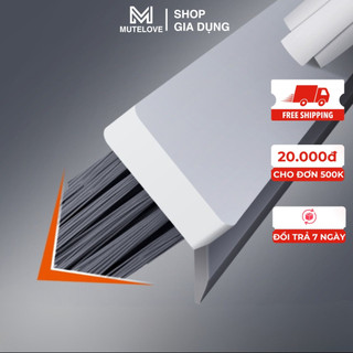 Cây Chà Sàn Nhà Tắm Gạt Nước 2 Trong 1, Chổi Cọ Sàn Góc Tường Đầu Xoay 180 Độ Cán Dài Chống Gỉ