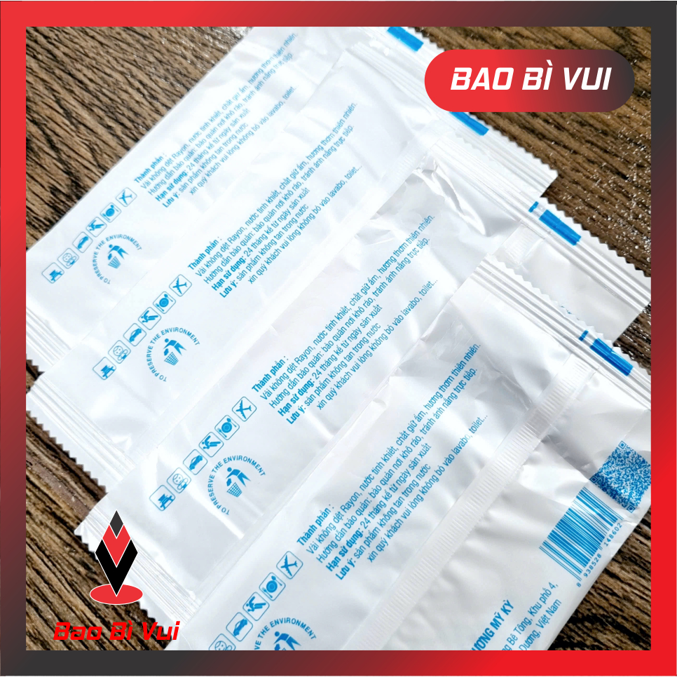 [200] Khăn lạnh tiện lơi, - có in theo yêu cầu - BAO BÌ VUI