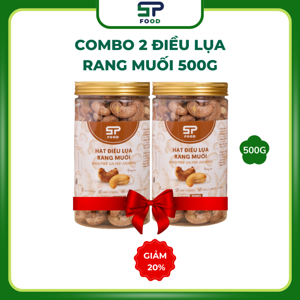 [11.11] sale off 20% - Combo 2 Điều Lụa Rang Muối STP FOOD 500G ...