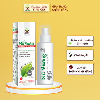 Dung dịch vệ sinh phụ nữ Nữ Vương Gel + giúp Giảm Viêm Nhiễm Nấm Ngứa, Làm Sạch Vùng Kín chai 100ml