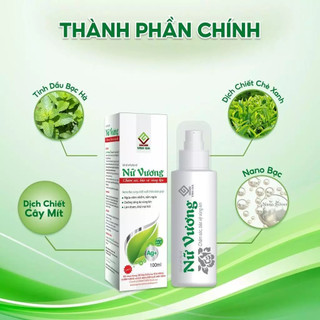 Dung dịch vệ sinh phụ nữ Nữ Vương Gel + giúp Giảm Viêm Nhiễm Nấm Ngứa, Làm Sạch Vùng Kín chai 100ml