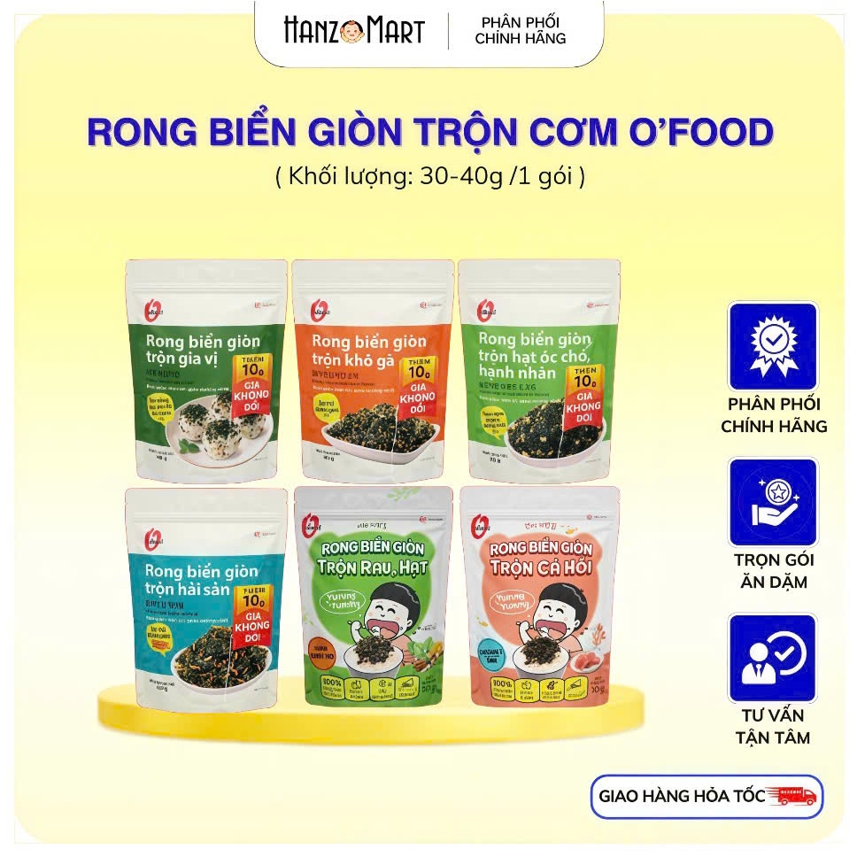 Rong biển rắc cơm cho bé ăn dặm Hàn Quốc 12m+ - hanzo2009