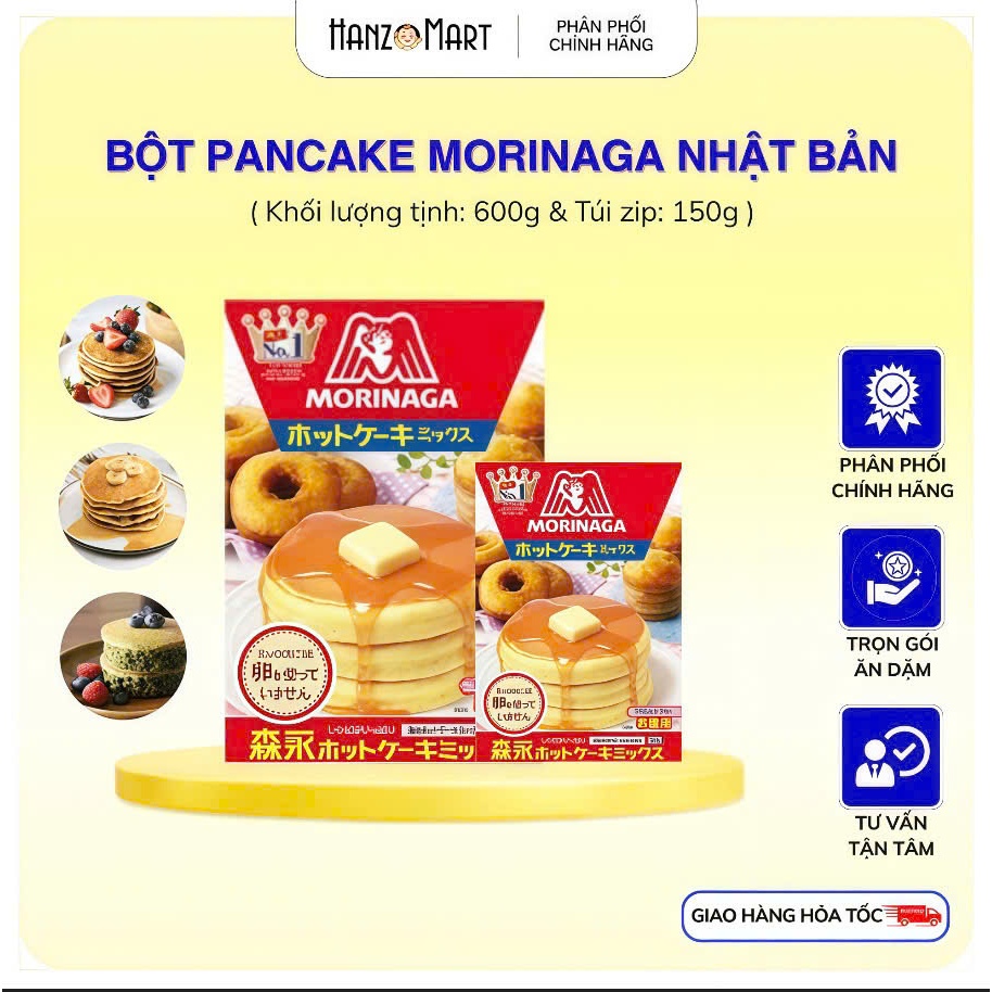 Bột làm bánh Pancake morinaga Nhật Bản cho bé (Bánh rán doremon)