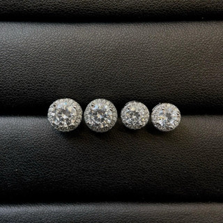 Bông tai nam nữ nụ vuông, nụ tròn đính đá size 6mm 8mm 9.5mm