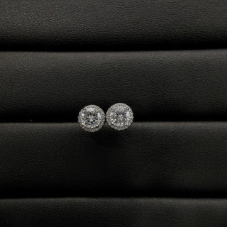 Bông tai nam nữ nụ tròn, nụ vuông đính đá nam nữ size 6mm 8mm 9,5m