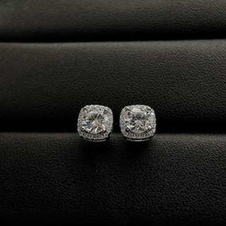 Bông tai nam nữ nụ vuông, nụ tròn đính đá size 6mm 8mm 9.5mm