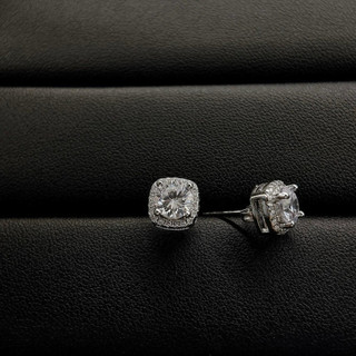 Bông tai nam nữ nụ vuông, nụ tròn đính đá size 6mm 8mm 9.5mm