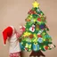 Set Cây Thông Noel Vải Nỉ Tự Trang Trí Dịp Giáng Sinh Cây Thông Noel Dán Tường 32 Chi Tiết Kèm Đèn BỐKHỦNGLON