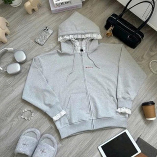 🔥Gemini_store//Áo Hoodie Lace Up Regods – Phối Ren Nón & Tay Siêu Xinh