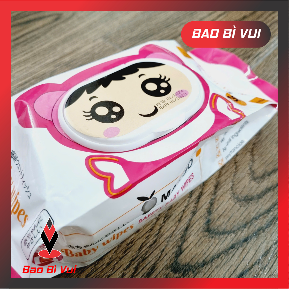 Khăn ướt gấu cao cấp 650g/ bịch - BAO BÌ VUI