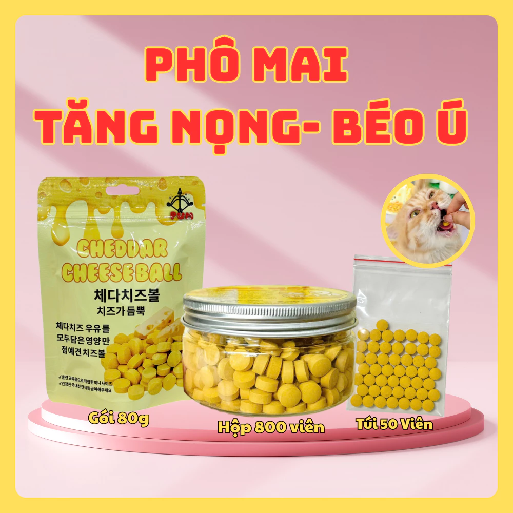 Phô mai Cheese Ball giúp thú cưng tăng nọng
